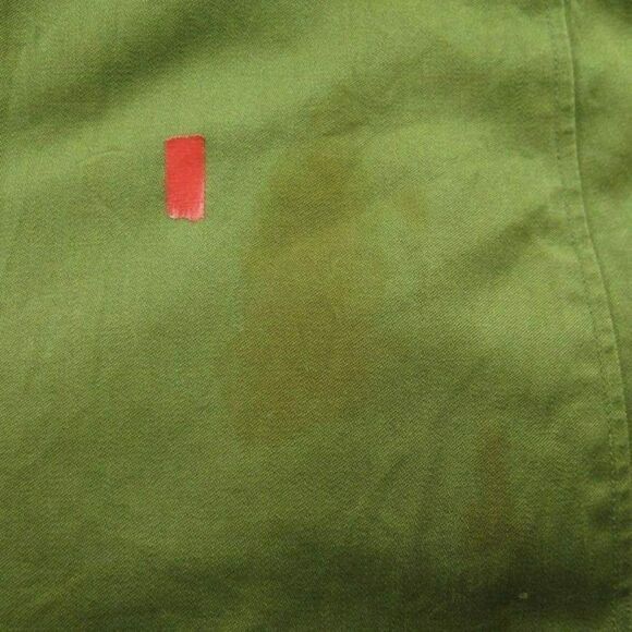 Vintage 50s US Army Overcoat M Short Green Military OG107 Wool Liner Belt Pocket - Picture 10 of 11